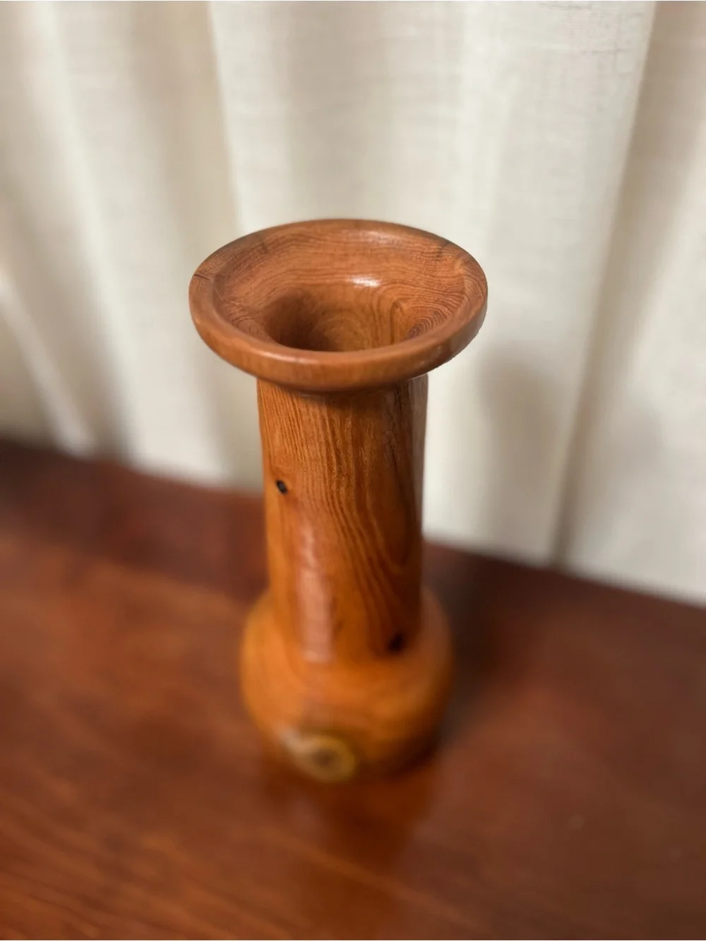 Handcrafted Honey Locust Wood Vase Rustic Decor